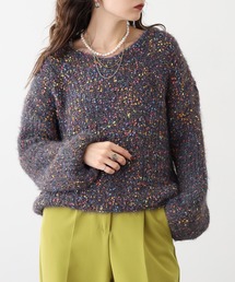 crossi（クロッシー）の「Crossi ミックスカラーシャギーニットプルオーバー（ニット/セーター）」