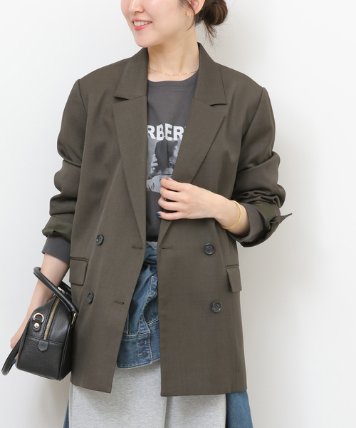 追加 / 新色》ダブルフロントテーラードジャケット（テーラード