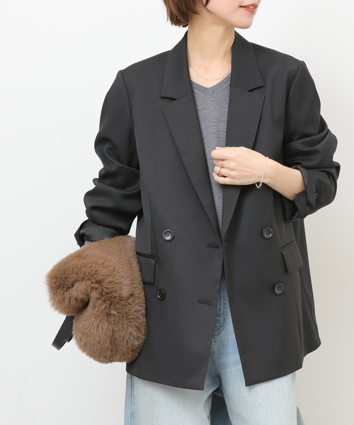 追加 / 新色》ダブルフロントテーラードジャケット（テーラード