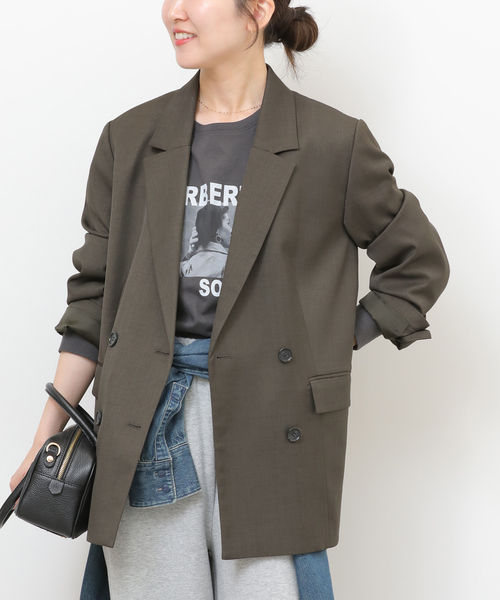 追加 / 新色》ダブルフロントテーラードジャケット（テーラード