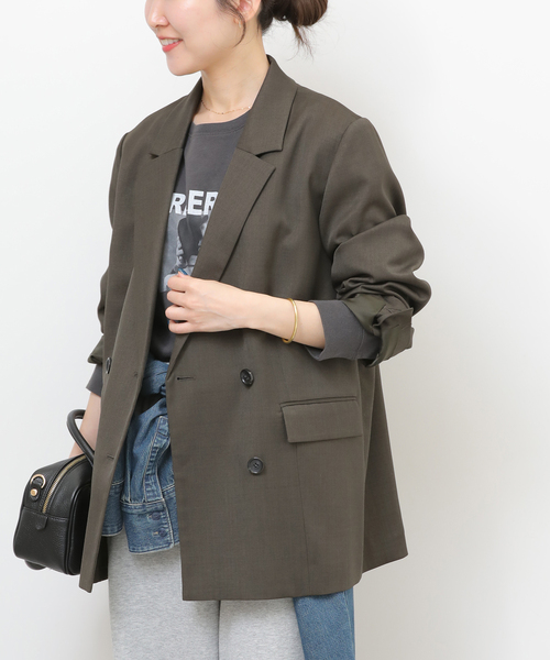 追加 / 新色》ダブルフロントテーラードジャケット（テーラード