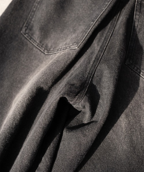 RUUBON(ルーボン)の「【RUUBON】vintage washed straight denim pants / ヴィンテージ ウォッシュド ストレートデニムパンツ(デニムパンツ・メンズ・インディゴブルー/サックスブルー/ブラック/ライトグレー・L/M/S)」の8枚目の写真