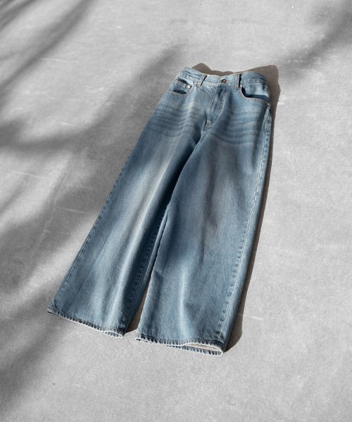 RUUBON(ルーボン)の「【RUUBON】vintage washed straight denim pants / ヴィンテージ ウォッシュド ストレートデニムパンツ(デニムパンツ・メンズ・インディゴブルー/サックスブルー/ブラック/ライトグレー・L/M/S)」の15枚目の写真