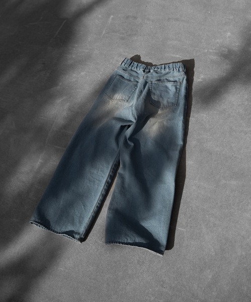 RUUBON(ルーボン)の「【RUUBON】vintage washed straight denim pants / ヴィンテージ ウォッシュド ストレートデニムパンツ(デニムパンツ・メンズ・インディゴブルー/サックスブルー/ブラック/ライトグレー・L/M/S)」の16枚目の写真