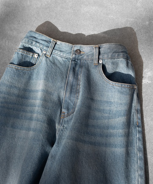 RUUBON(ルーボン)の「【RUUBON】vintage washed straight denim pants / ヴィンテージ ウォッシュド ストレートデニムパンツ(デニムパンツ・メンズ・インディゴブルー/サックスブルー/ブラック/ライトグレー・L/M/S)」の17枚目の写真