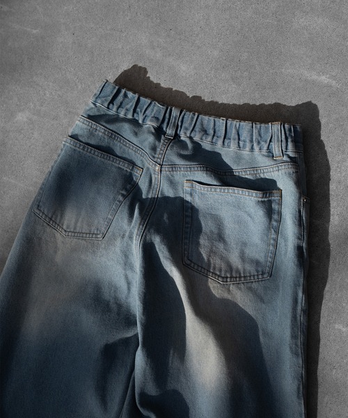 RUUBON(ルーボン)の「【RUUBON】vintage washed straight denim pants / ヴィンテージ ウォッシュド ストレートデニムパンツ(デニムパンツ・メンズ・インディゴブルー/サックスブルー/ブラック/ライトグレー・L/M/S)」の20枚目の写真