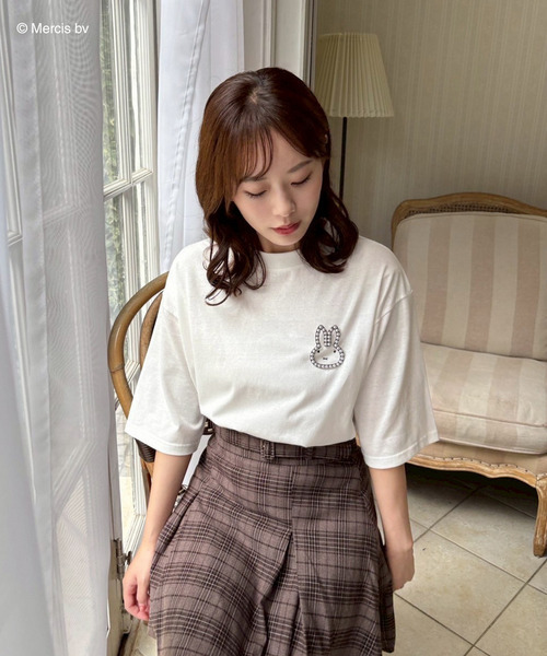 MIIA(ミーア)の「miffy バックプリントTシャツ (とんがり耳)(Tシャツ/カットソー・レディース・ブラック/オフホワイト・FREE)」の8枚目の写真