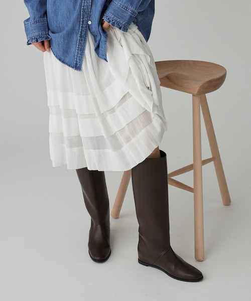 BABYLONE（バビロン）の「ロングブーツ（ブーツ・レディース・ブラウン/ブラック・37inch/38inch）」の4枚目の写真