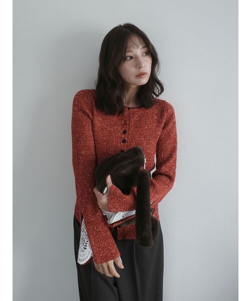 セール】レーススリーブニットプルオーバー（ニット/セーター