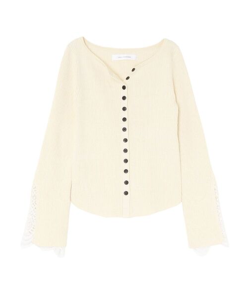 LAGUNAMOON（ラグナムーン）の「レーススリーブニットプルオーバー（ニット/セーター・レディース・レッド/ブラック/アイボリー・FREE）」の5枚目の写真