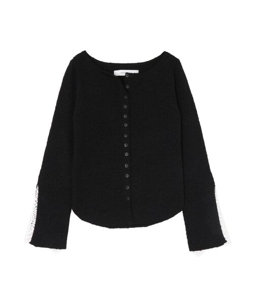 LAGUNAMOON（ラグナムーン）の「レーススリーブニットプルオーバー（ニット/セーター・レディース・レッド/ブラック/アイボリー・FREE）」の7枚目の写真