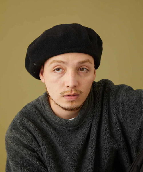 CPH（シーピーエイチ）の「CPH/シーピーエイチ/BERET SOLID WOOL/611WO（ハンチング/ベレー帽・メンズ・グレー/ブラック・F）」の11枚目の写真