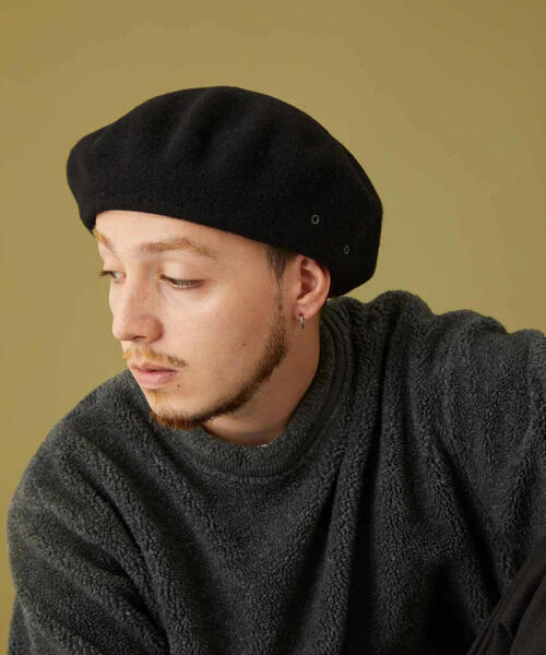 CPH（シーピーエイチ）の「CPH/シーピーエイチ/BERET SOLID WOOL/611WO（ハンチング/ベレー帽・メンズ・グレー/ブラック・F）」の12枚目の写真
