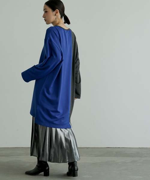 n'OrLABEL(ノアールレーベル)の「『身頃切替タック袖T長袖』(Tシャツ/カットソー・レディース・ブラック/カーキ/グレー・FREE)」の16枚目の写真