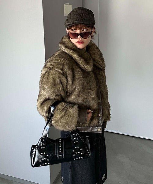 ♡新品タグ付き♡今期新作♡ショートブルゾン♡ 新品タグ付き☆今期新作！COCODEAL/レザーショートブルゾン