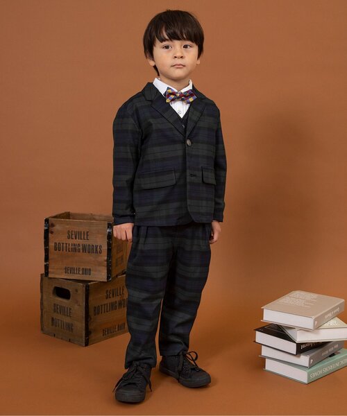 BREEZE(ブリーズ)の「【リンク】フォーマルパンツ_セットアップ可能(スーツパンツ・キッズ・グレー/グリーン・90/100/110/120/130)」の3枚目の写真