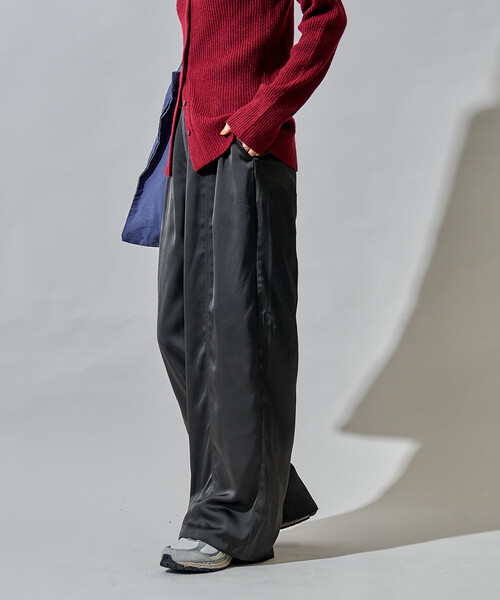 セール】ヴィンテージ サテンライク イージーパンツ（スラックス