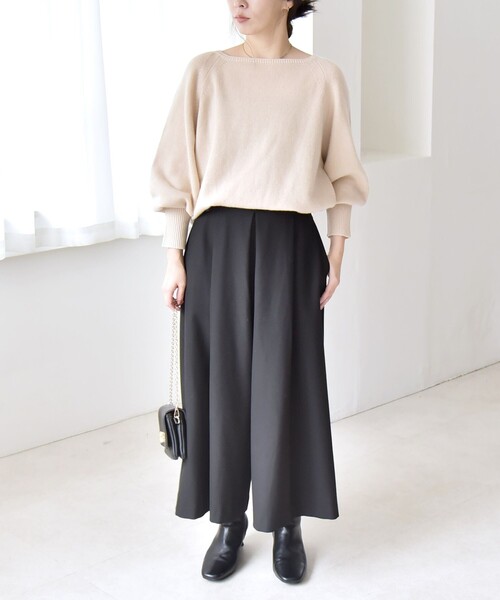 美品　KAPITAL ブラックウォッチ　変形キュロットパンツ　サイズ1 quaranciel:〈洗濯機可能〉ウォーム タック ワイド キュロット パンツ