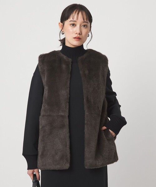 セール】フェイクファー ベスト（ベスト）｜green label relaxing