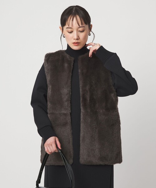 セール】フェイクファー ベスト（ベスト）｜green label relaxing
