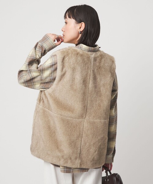 ENEU フェイクファーベスト 楽天市場】【60％OFFクーポン対象】フェイクファーベスト 軽量 サイド