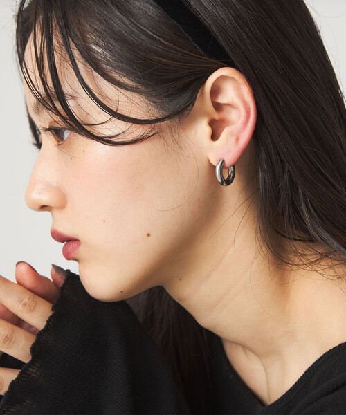 green label relaxing（グリーンレーベルリラクシング）の「【WEB限定】フープピアス（ピアス（両耳用）・レディース・シルバー/ゴールド・FREE）」の9枚目の写真