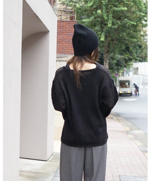 Alt due(オルトデュー)の「【Alt due/オルト デュー】メッシュニットプルオーバー タンクトップセット(ニット/セーター・レディース・ブラック/ベージュ/ブラウン・FREE)」の6枚目の写真