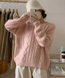【WEB限定】プルオーバーニットトップス［大人 カジュアル 着回し力抜群］