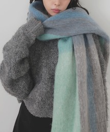 美品❣️blech モヘアモスグリーン高級マフラー 美品❣️blech モヘアモスグリーン高級マフラー