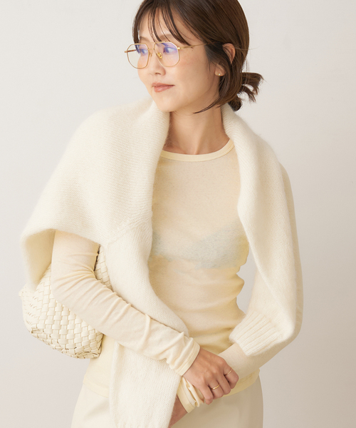 plage(プラージュ)の「FLORE FLORE / フローレフローレ OLIVIA LONGSLEEVE トップス(Tシャツ/カットソー・レディース・ブラック/アイボリー・FREE)」の2枚目の写真