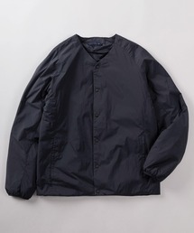 ノーカラージャケット（ブルー・ネイビー/青色系）ファッション通販