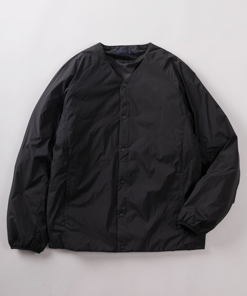 プリント　　中綿ノーカラージャケット ファンシーツィード フリンジノーカラージャケット(51115110-2025