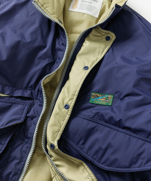 Foxfire(フォックスファイヤー)の「Foxfire/フォックスファイヤー 別注 Destination padding JKT ディストネーション パディング ジャケット(ブルゾン・メンズ・ブラック/オフホワイト/ネイビー・LARGE/MEDIUM)」の8枚目の写真