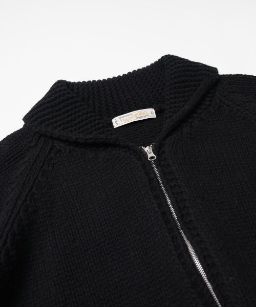 FRIZMWORKS(フリズムワークス)の「HEAVY COWICHAN ZIP UP CARDIGAN _ BLACK(カーディガン/ボレロ・メンズ・その他・SMALL/MEDIUM/LARGE/X-LARGE)」の4枚目の写真