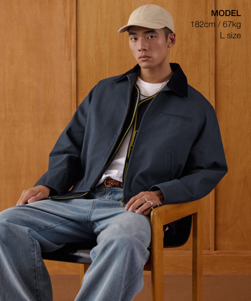 MUSINSA STANDARD（ムシンサスタンダード）の「キャンバスワークジャケット [アイアングレー]（ミリタリージャケット・メンズ・その他・MEDIUM/LARGE/X-LARGE/XX-LARGE）」の7枚目の写真
