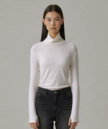 BASIC ROLL-NECK PULLOVER_IVORY
