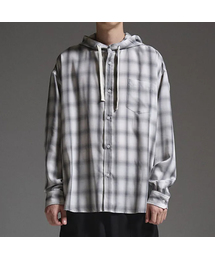 Tender Ombre Check Hood Shirts [2 Colors]