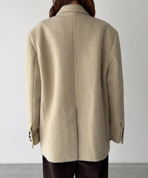 CANAL JEAN（キャナルジーン）の「diggity　ウールオーバージャケット（テーラードジャケット・レディース・ベージュ/ブラウン・ONE SIZE）」の11枚目の写真