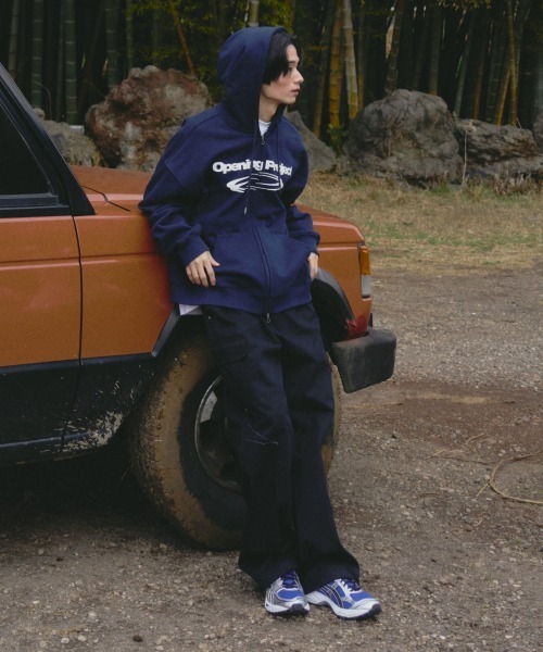 Opening Project(オープニングプロジェクト)の「Identity Hoodie Zip-up / アイデンティティ ダブルジップフーディー(パーカー・メンズ・ネイビー・M/L)」の3枚目の写真