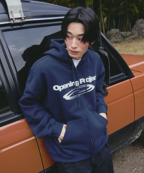 Opening Project(オープニングプロジェクト)の「Identity Hoodie Zip-up / アイデンティティ ダブルジップフーディー(パーカー・メンズ・ネイビー・M/L)」の7枚目の写真