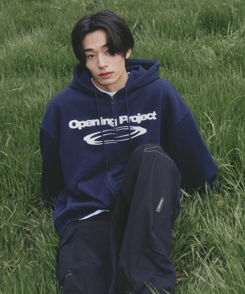 Opening Project(オープニングプロジェクト)の「Identity Hoodie Zip-up / アイデンティティ ダブルジップフーディー(パーカー・メンズ・ネイビー・M/L)」の8枚目の写真