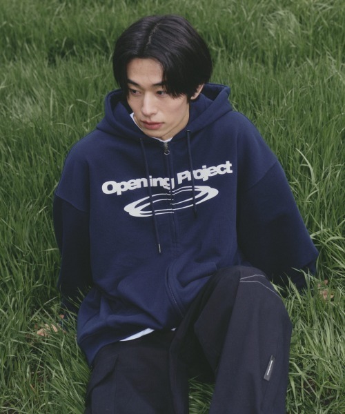 Opening Project(オープニングプロジェクト)の「Identity Hoodie Zip-up / アイデンティティ ダブルジップフーディー(パーカー・メンズ・ネイビー・M/L)」の9枚目の写真