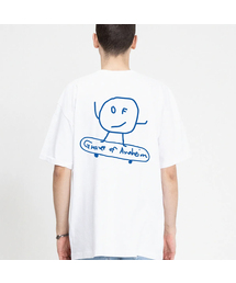 GRAVER（グレーバー）の「[UNISEX] LINE DOTBOARD BACK PRINTED WHITE CLIP SHORT SLEEVE T-SHIRT_WHITE（Tシャツ/カットソー）」