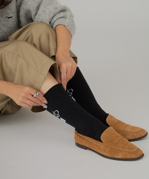 LONELY/論理(ロンリー)の「LONELY(論理)/ロンリー POP ART SOCKS バックプリント クルーソックス(ソックス/靴下・メンズ・ホワイト/ブラック・FREE)」の2枚目の写真
