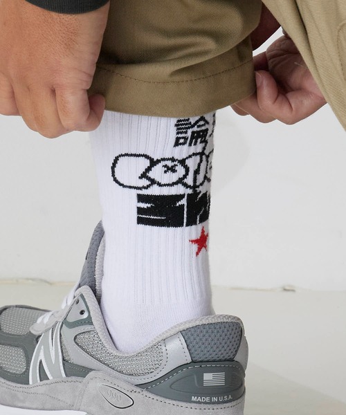 LONELY/論理(ロンリー)の「LONELY(論理)/ロンリー POP ART SOCKS バックプリント クルーソックス(ソックス/靴下・メンズ・ホワイト/ブラック・FREE)」の8枚目の写真