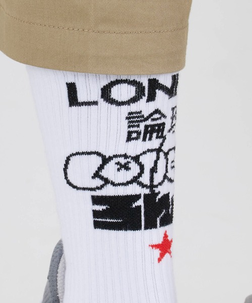 LONELY/論理(ロンリー)の「LONELY(論理)/ロンリー POP ART SOCKS バックプリント クルーソックス(ソックス/靴下・メンズ・ホワイト/ブラック・FREE)」の5枚目の写真