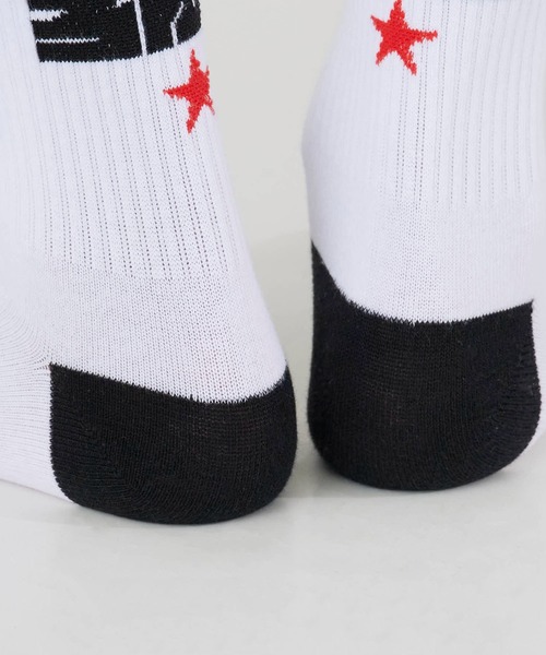 LONELY/論理(ロンリー)の「LONELY(論理)/ロンリー POP ART SOCKS バックプリント クルーソックス(ソックス/靴下・メンズ・ホワイト/ブラック・FREE)」の4枚目の写真