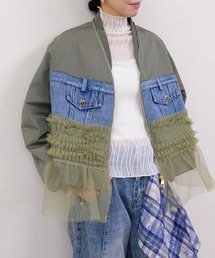 DOLLUPOOPS（ドールアップウップス）の「チュールミックスMA-1ブルゾン（MA-1）」