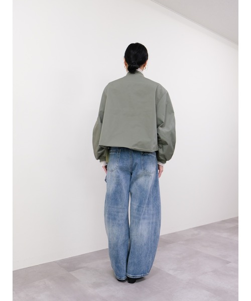 DOLLUPOOPS（ドールアップウップス）の「チュールミックスMA-1ブルゾン（MA-1・レディース・カーキ/ライトベージュ/ブラック/グリーン・FREE）」の19枚目の写真