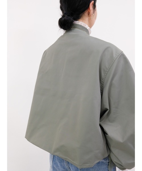 DOLLUPOOPS（ドールアップウップス）の「チュールミックスMA-1ブルゾン（MA-1・レディース・カーキ/ライトベージュ/ブラック/グリーン・FREE）」の15枚目の写真